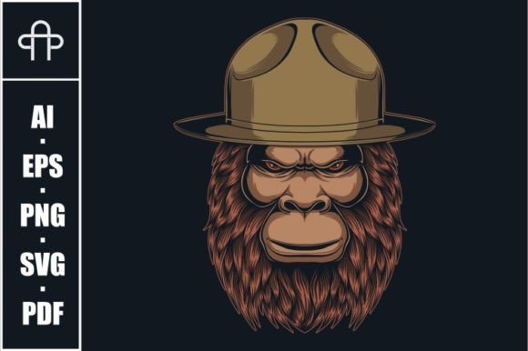 Download Bigfoot Wearing Campaign Hat Vector - Vector Collection