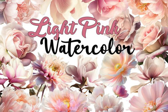 Download Light Pink Floral Watercolor Bundle - Floral watercolor Collection