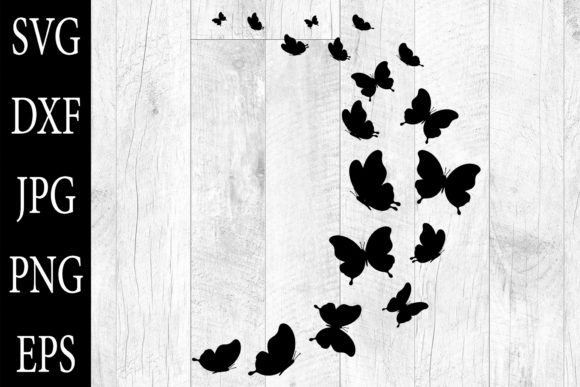 Download Fluttering Butterflies Illustrations SVG - Butterflies illustrations Collection
