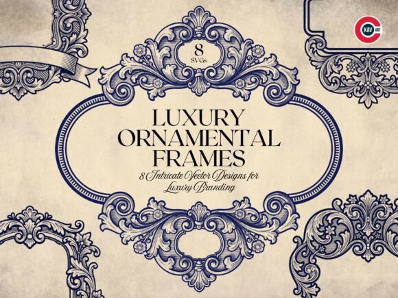 Download Vintage Ornamental Frame Vector Set - Vector Collection