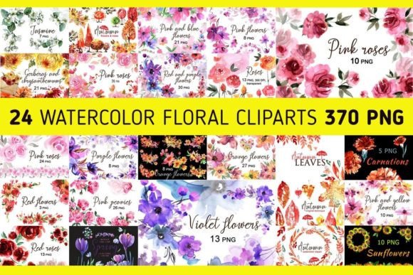 Download Floral Watercolor Clipart Bundle - Floral watercolor Collection