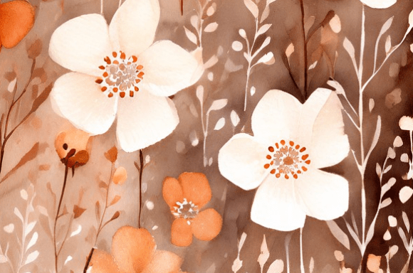 Download Warm Earthy Boho Floral Watercolor Colle - Floral watercolor Collection