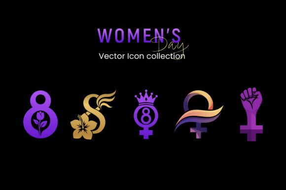 Download International Women's Day Vector Icons, - Vector Collection