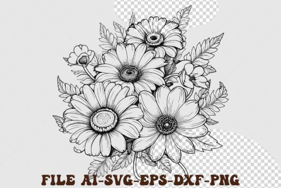 Download Floral Illustration Line Art Vector - Vector Collection