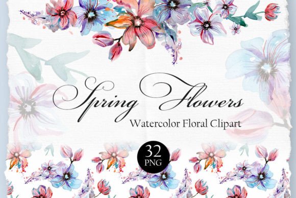 Download Spring Floral Watercolor Clipart - Floral watercolor Collection