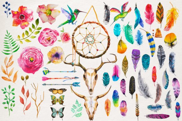 Download Boho Floral Watercolor Collection - Floral watercolor Collection