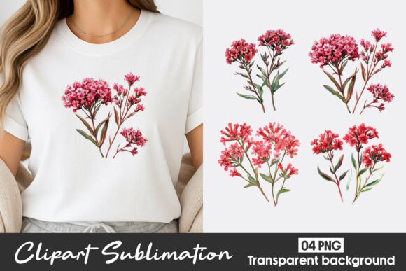 Download Red Floral Watercolor Clipart PNG - Floral watercolor Collection